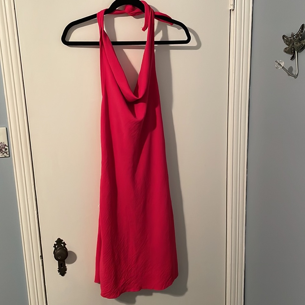 NWT Jessica Simpson Barbie Pink Halter dress size Large NWT